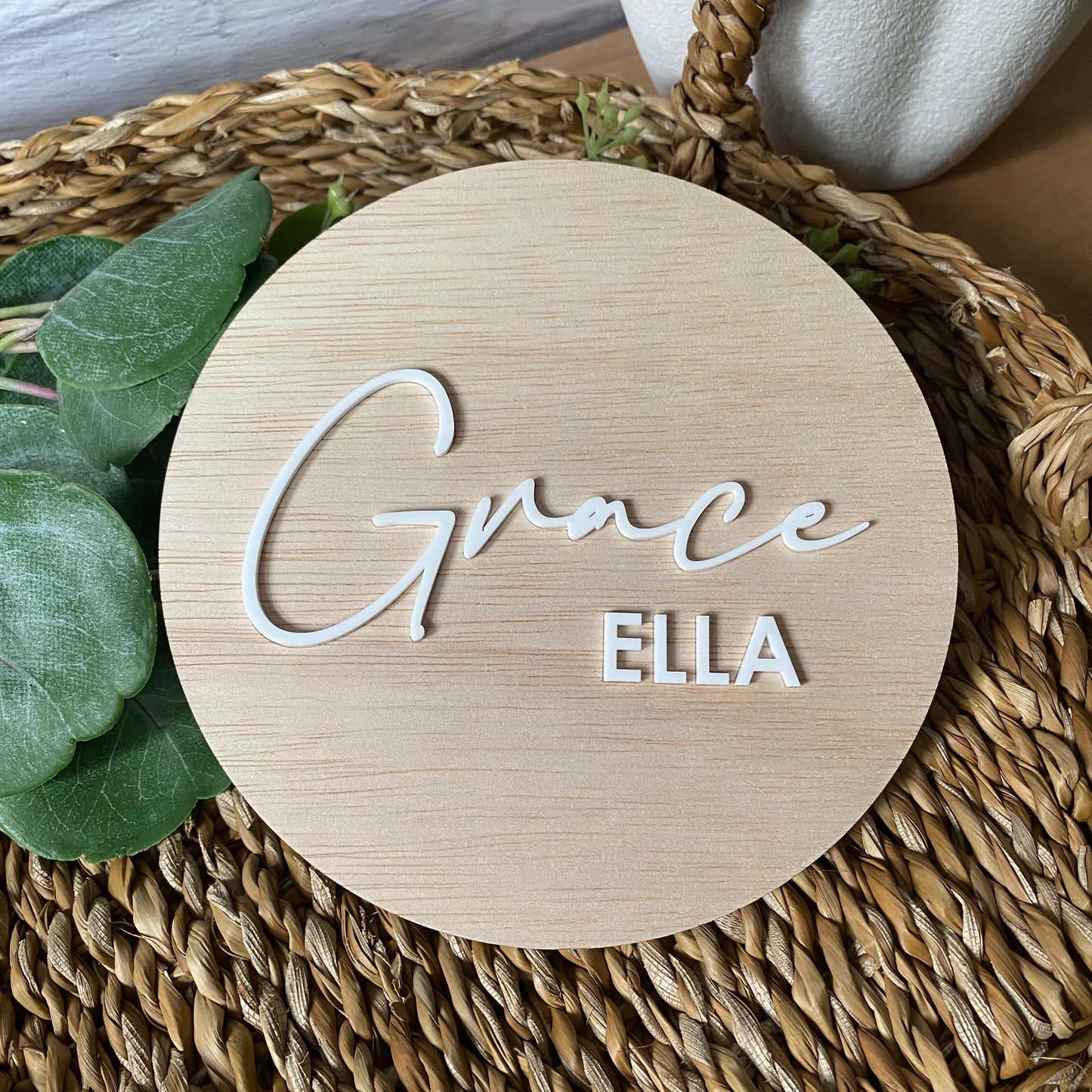 Name Plaque - Laser engraved with acrylic