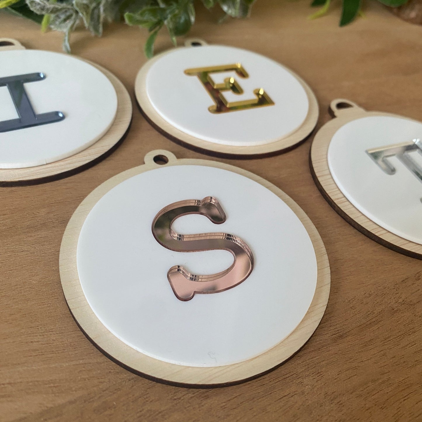 Personalised Christmas Ornament - Mirror Initial