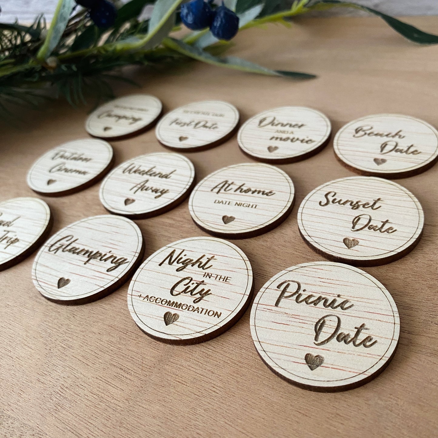 Date Night Discs / Tokens - Valentines Day