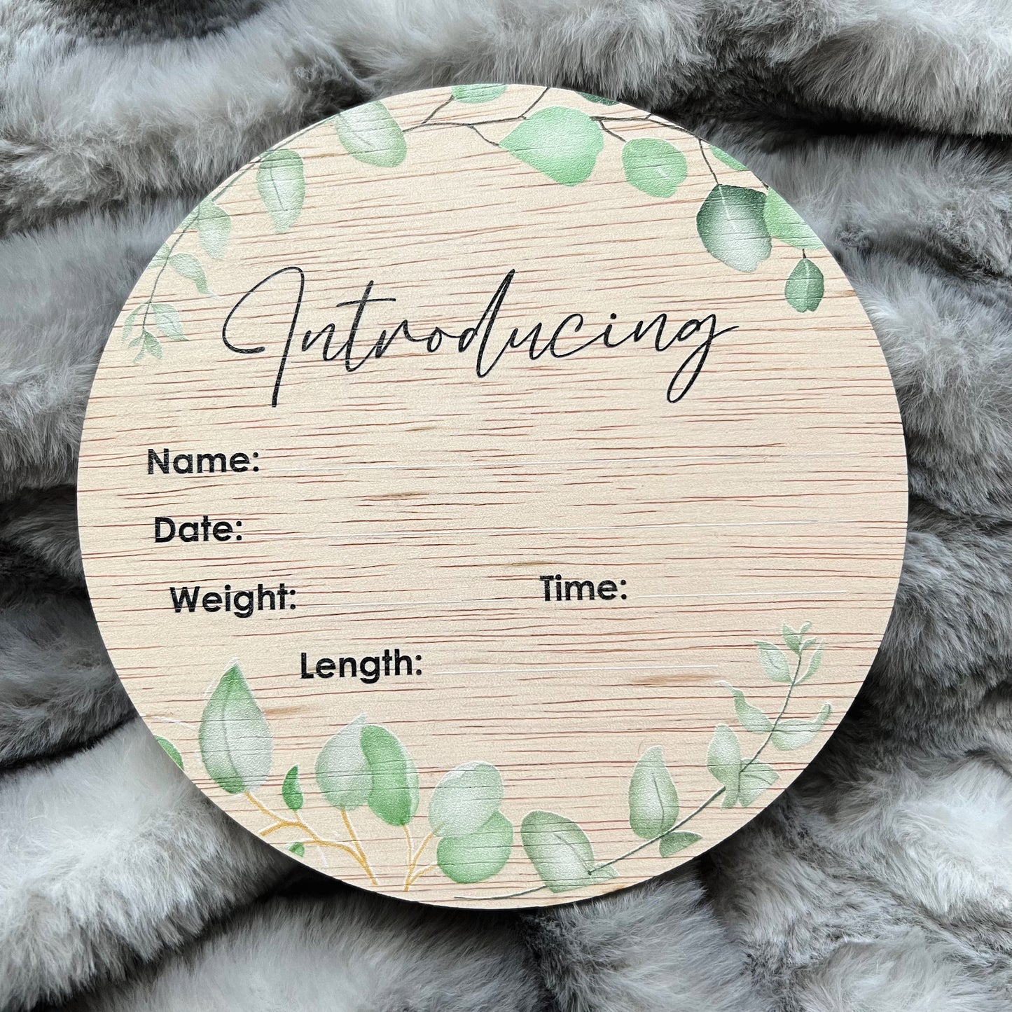 Birth Announcement Plaque - Disc - Baby