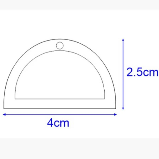 Macrame Semi- Circle Bamboo Wooden Earring parts