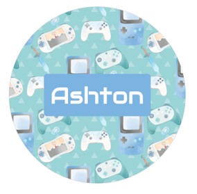 School bag tag personalised - gamer playstation xbox nintendo switch